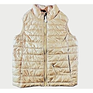 Primary Kids Puffer Vest Yellow Size 10‎ Lightweight Recycled Polyester Zip Up